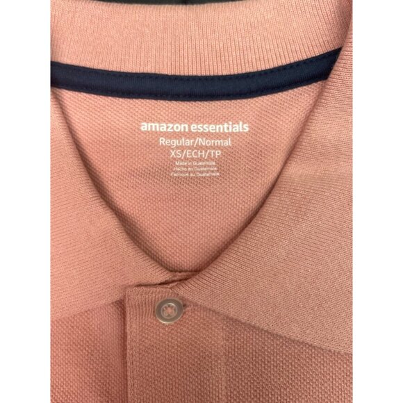 (3) Amzn Essentials XS Tops 2 Polo Shirts Orange & Gray And 1 Black Polyester - Picture 2 of 16